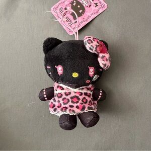Sanrio Mini black leopard printed style Hello Kitty Plush/Keychain